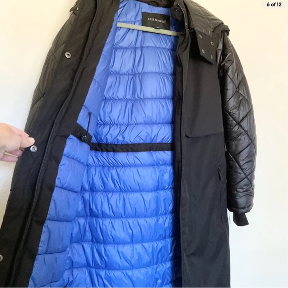 Bernardo Women’s Black Microbreathable Raincoat with Removable Hood Size Medium - Picture 6 of 12